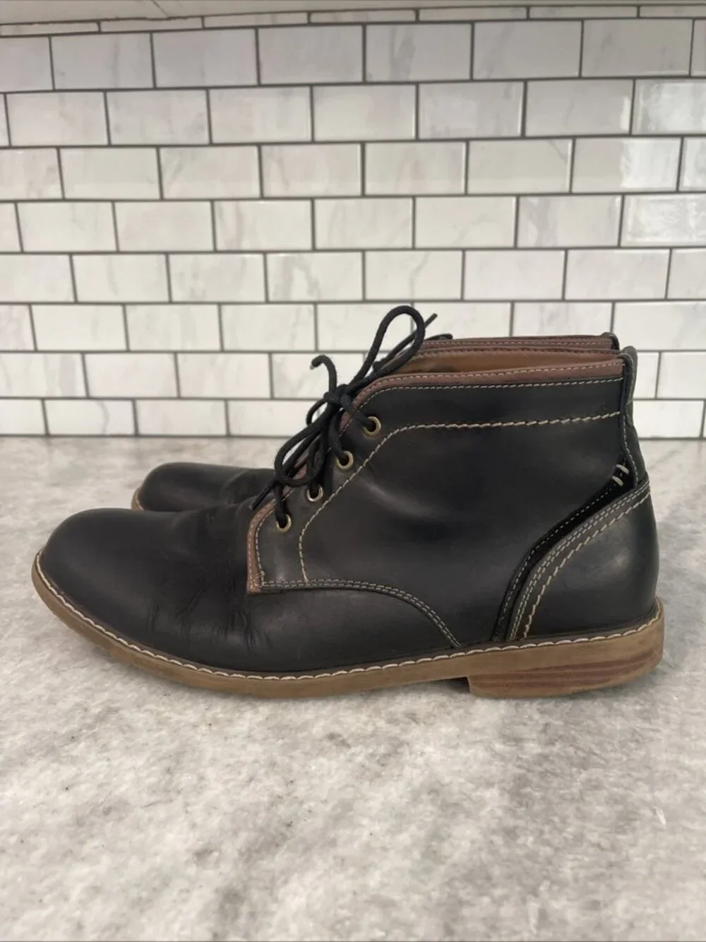Hawker Rye Boots Mens Size 11.5 Black Chukka Ankle Preppy Festival
